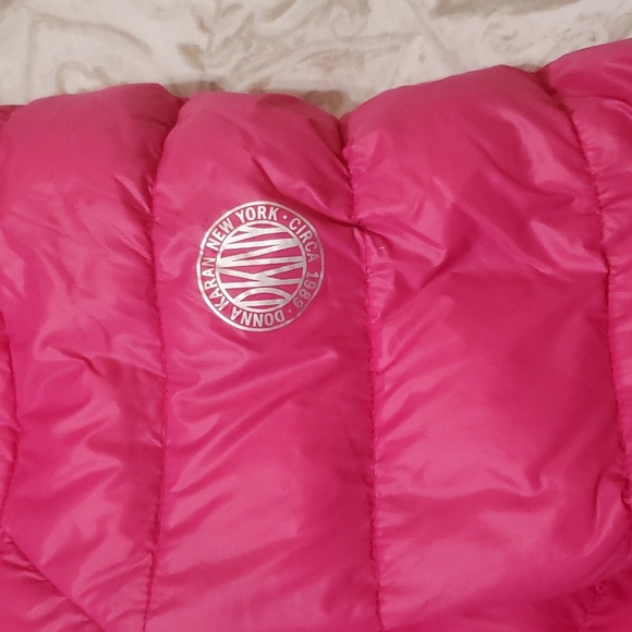 DKNY Pink Down Puffer Jacket Size M - Picture 16 of 16